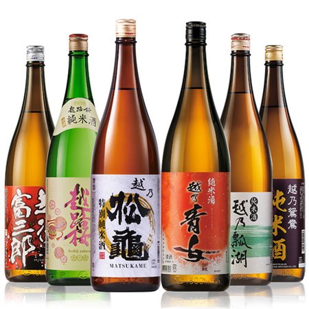 ≪４８％OFF！≫特割！越乃六蔵 純米酒飲みくらべ一升瓶６本組＜第２弾＞
