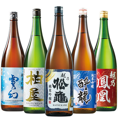 ≪５１％OFF！≫特割！越乃五蔵 純米吟醸飲みくらべ一升瓶５本組＜第３弾＞