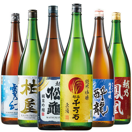 ≪５１％OFF！≫特割！越乃六蔵 純米吟醸飲みくらべ一升瓶６本組＜第３弾＞