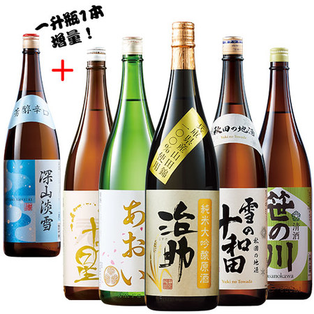 ≪６０％OFF！≫極上の全国地酒一升瓶５本組+１本増量セット