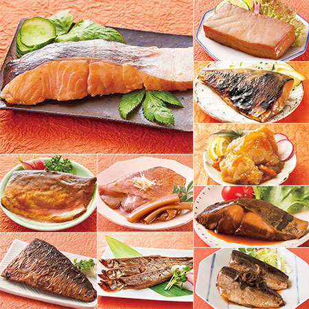 【アウトレットセール★約５０％ＯＦＦ！】１０種の常温魚そうざい（3.6.9.12月分）