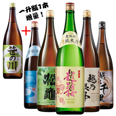 ≪ＷＥＢ限定！５６％ＯＦＦ！≫純米酒入り！新潟地酒一升瓶５本組＋１本増量セット＜第５弾＞