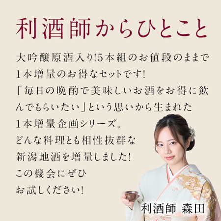 【父の日お届け】至高の全国地酒一升瓶５本組+１本増量セット＜第４弾＞