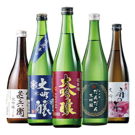 【父の日お届け】【特別送料無料】W受賞酒入り！全国大吟醸飲みくらべ７２０ｍｌ５本組