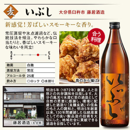 【父の日お届け】特割！九州六蔵いも・麦・米焼酎飲みくらべ６本組