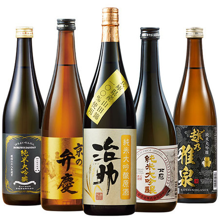 【特別送料無料】≪６２％ＯＦＦ！≫全国５酒蔵の純米大吟醸飲みくらべ７２０ｍｌ５本組