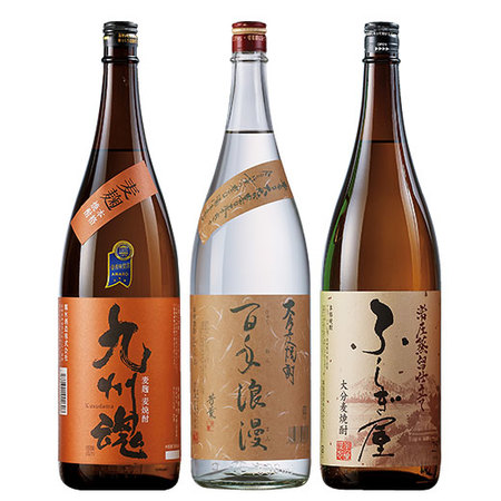 ≪９％ＯＦＦ！≫本場九州３蔵受賞麦焼酎飲みくらべ一升瓶３本組
