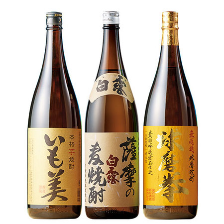 ≪１６％ＯＦＦ！≫九州３蔵受賞芋・麦・米焼酎飲みくらべ一升瓶３本組