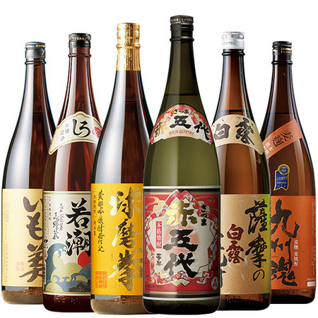 ≪１７％ＯＦＦ！≫九州６蔵受賞芋・麦・米焼酎飲みくらべ一升瓶６本組＜第２弾＞