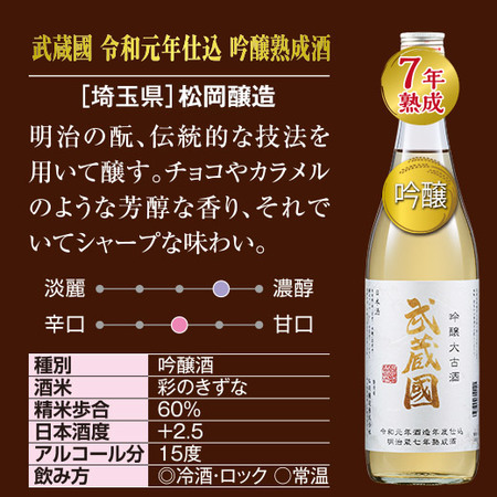 ≪５７％ＯＦＦ！≫全国５酒蔵の熟成酒飲みくらべ７２０ｍｌ５本組