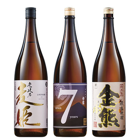 ≪ＷＥＢ限定！４７％ＯＦＦ！≫特割！九州三蔵いも・麦・米焼酎飲飲みくらべ一升瓶３本組
