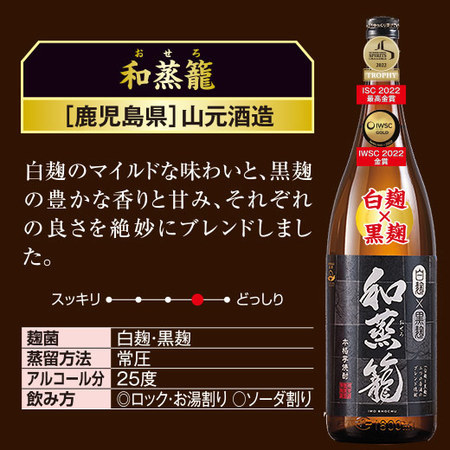 ≪ＷＥＢ限定！５５％ＯＦＦ！！≫鹿児島・宮崎六蔵の芋焼酎飲みくらべ一升瓶６本組
