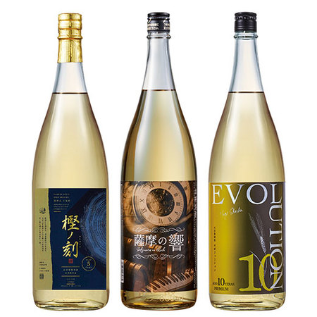≪５９％ＯＦＦ！≫特割！九州三蔵長期樽熟成芋・麦・米焼酎飲みくらべ一升瓶３本組