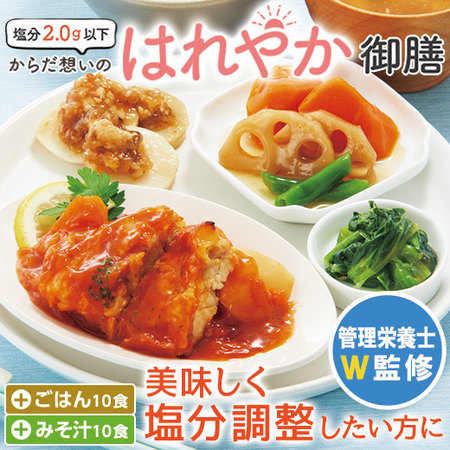 宅菜便　からだ想いのはれやか御膳24回コース+ごはんみそ汁10食セット　定期コース（全２４回）