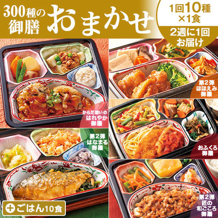 宅菜便　300種の御膳おまかせコース+ごはん10食セット　定期コース（年３０回）